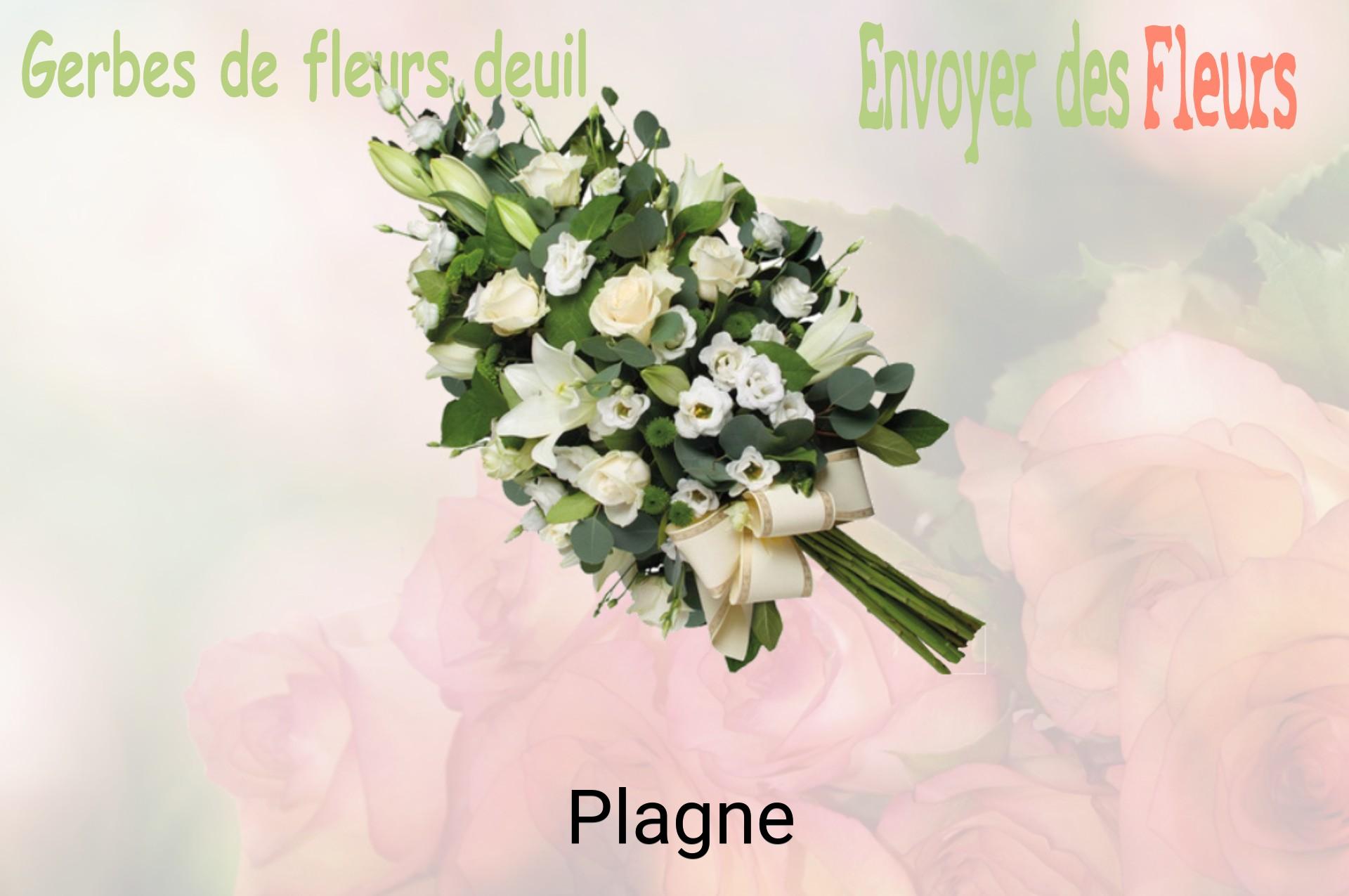 Gerbe de fleurs de deuil livrée à Plagne